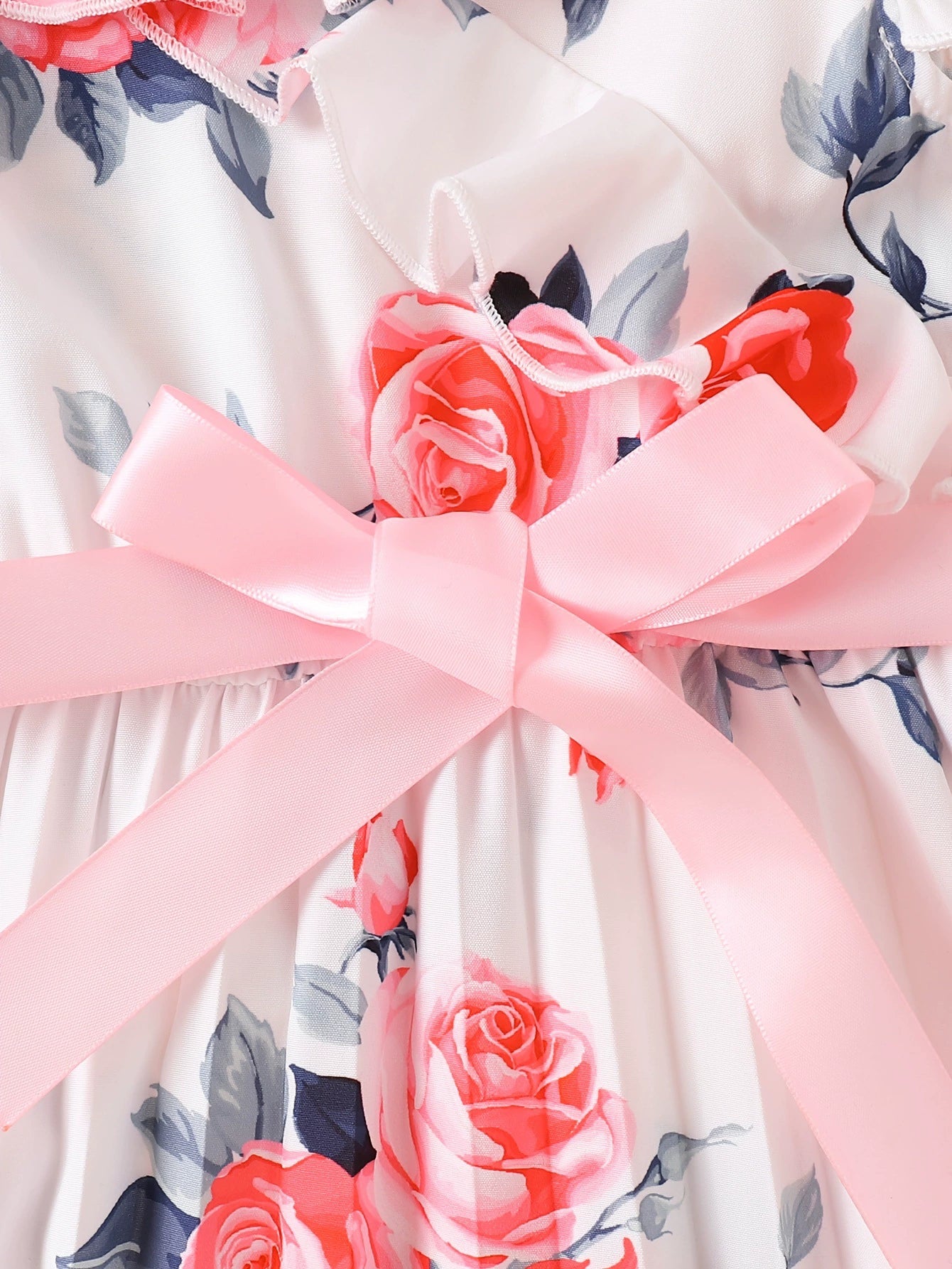 kids-floral-ruffle-bow-pleated-dress-bow-detail