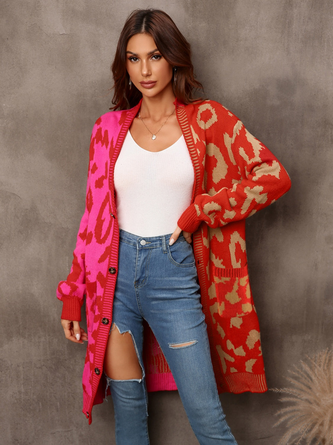 close-up-angel-wings-leopard-button-down-cardigan-print-detail