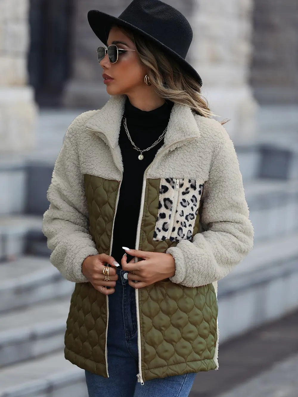 leopard-color-block-zip-up-jacket-color-block-detail