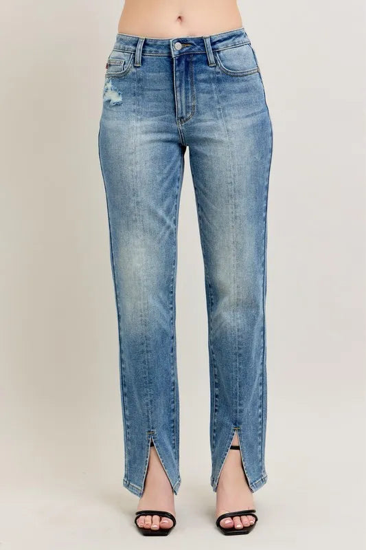judy-blue-high-waist-front-seam-slit-jeans-front-view-womens-fashion