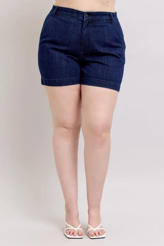 judy-blue-plus-size-high-waist-denim-shorts-front-view-womens-fashion