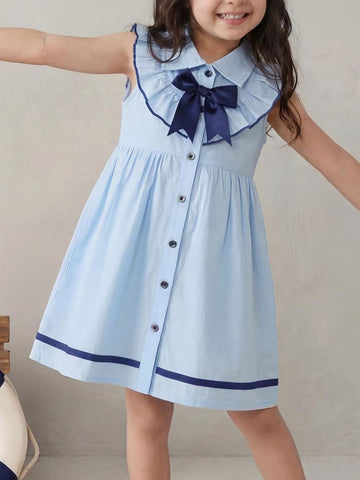 kids-button-front-sleeveless-dress-front-view-casual-kids-fashion