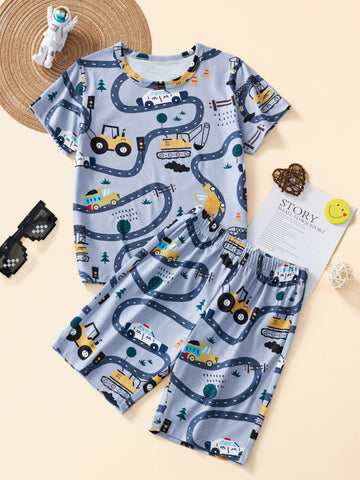 kids-construction-vehicle-top-and-shorts-set-front-view-casual-outfit