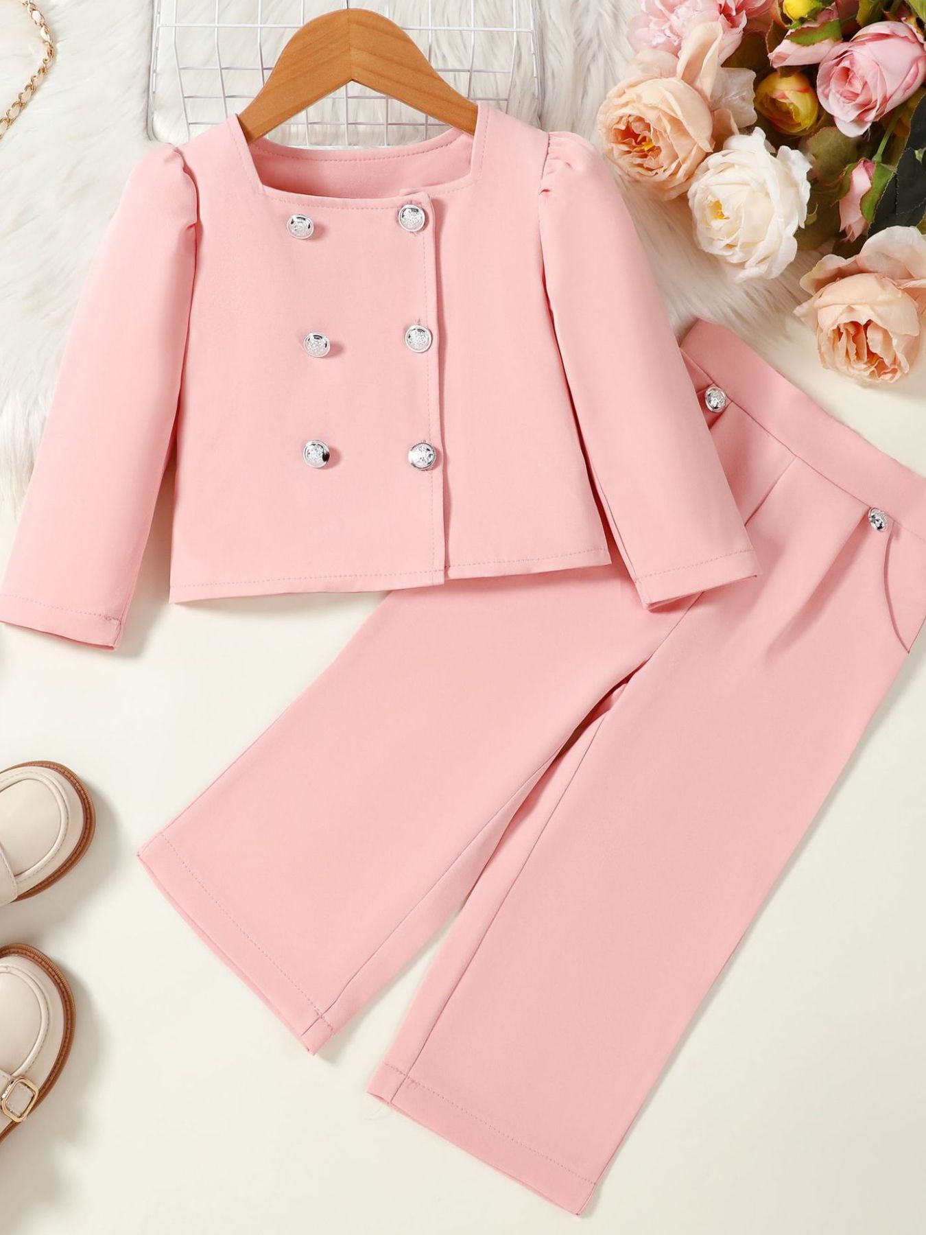kids-double-breasted-blazer-wide-leg-pants-set-front-view-formal-kids-outfit