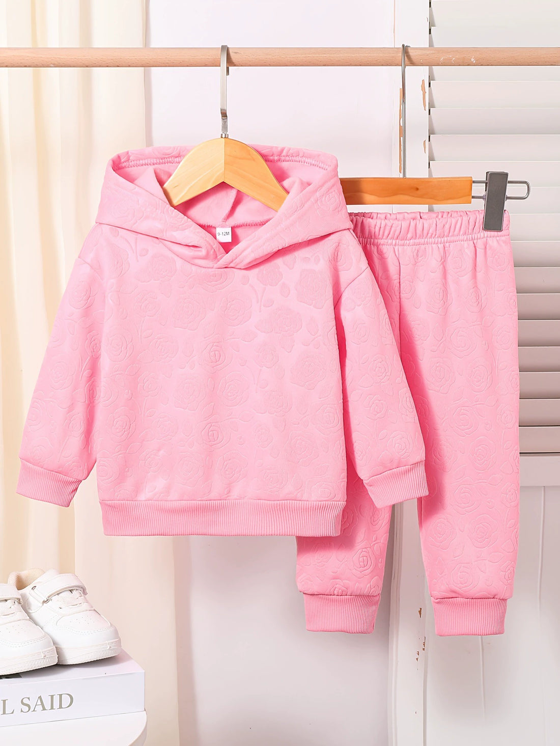 kids-embossed-floral-hoodie-and-pants-set-front-view-cute-outfit