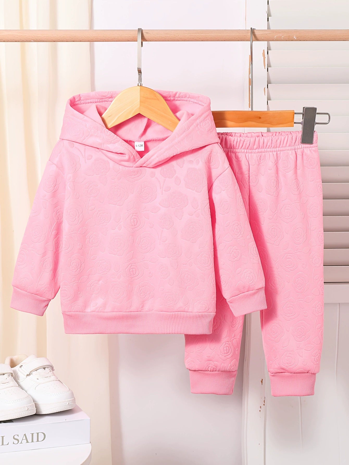 kids-embossed-floral-hoodie-and-pants-set-front-view-cute-outfit