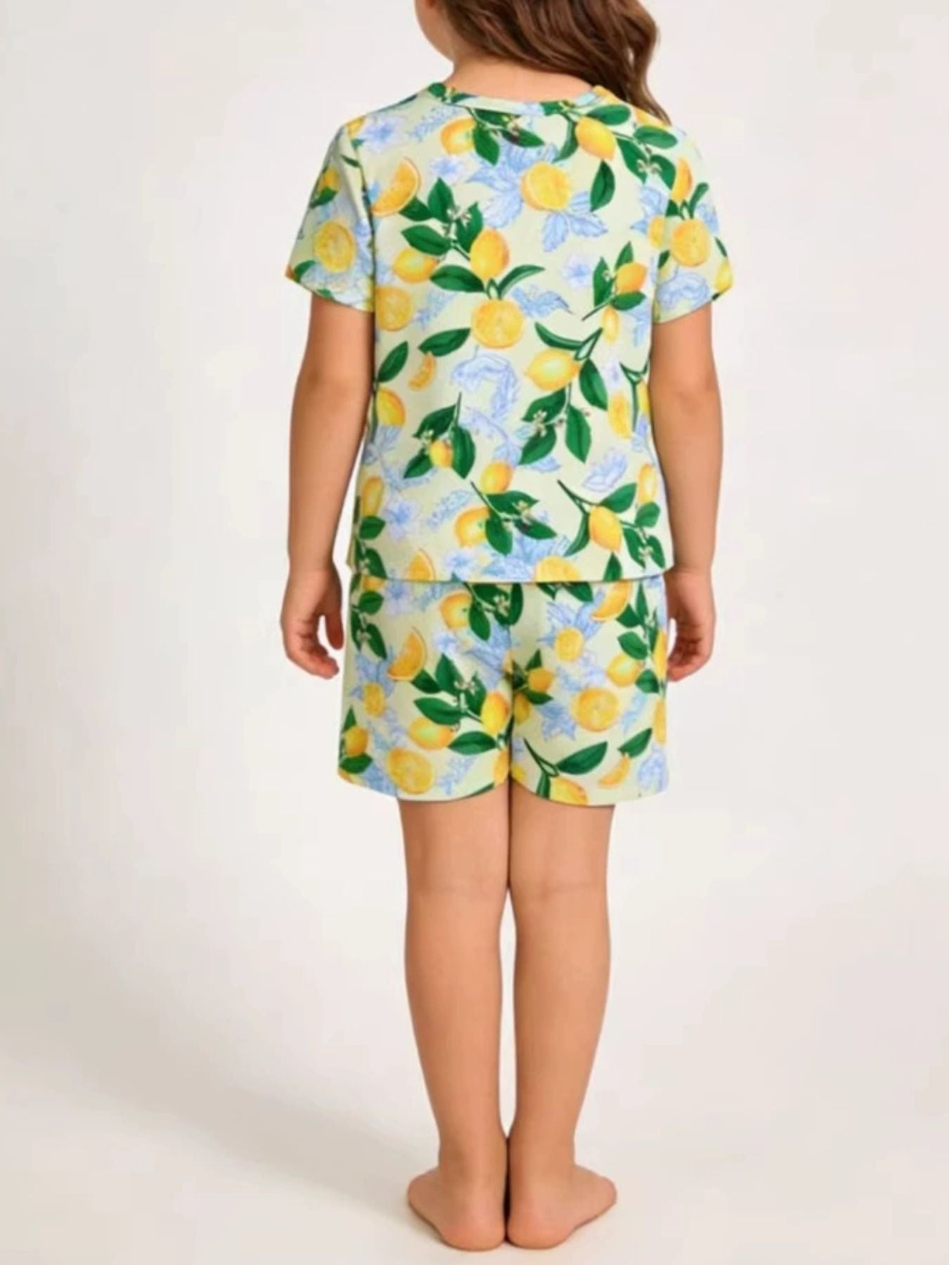 kids-lemon-print-tee-and-shorts-set-side-view-summer-kids-fashion