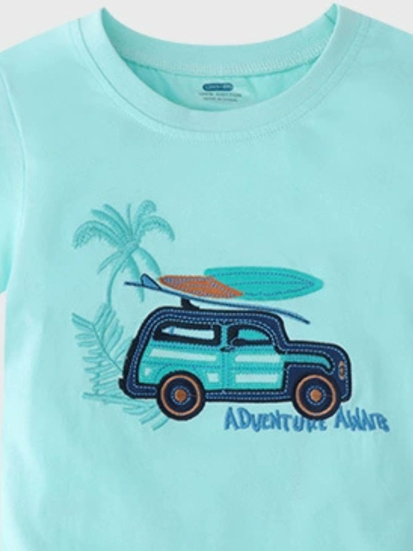 kids-graphic-tshirt-plaid-shorts-set-side-view-casual-wear