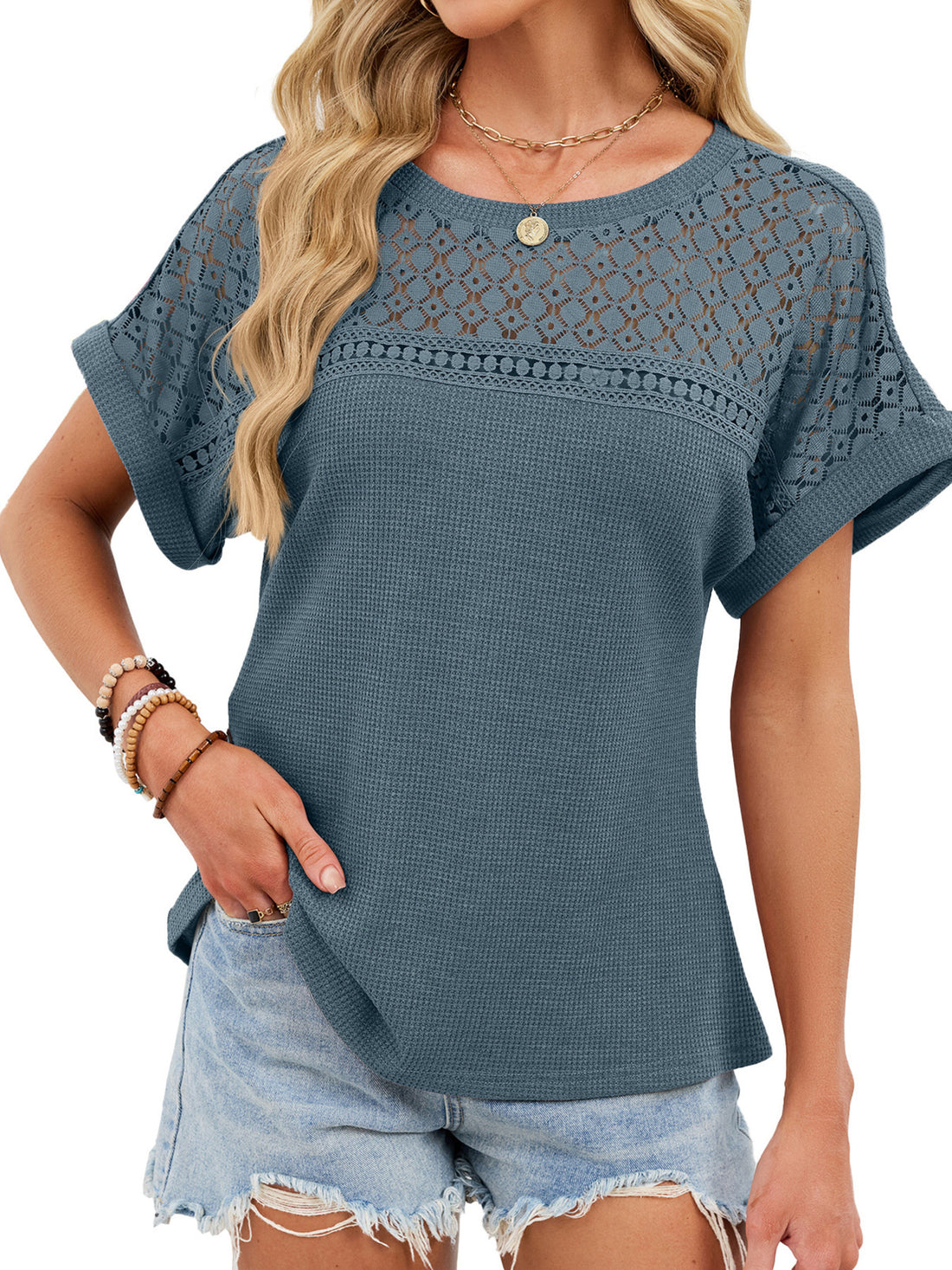 lace-trim-round-neck-tshirt-front-view-womens-fashion