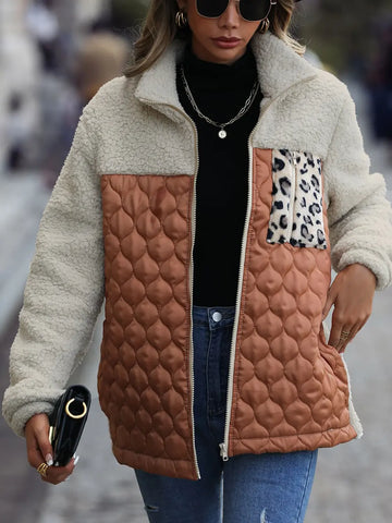 leopard-color-block-zip-up-jacket-front-view-womens-fashion