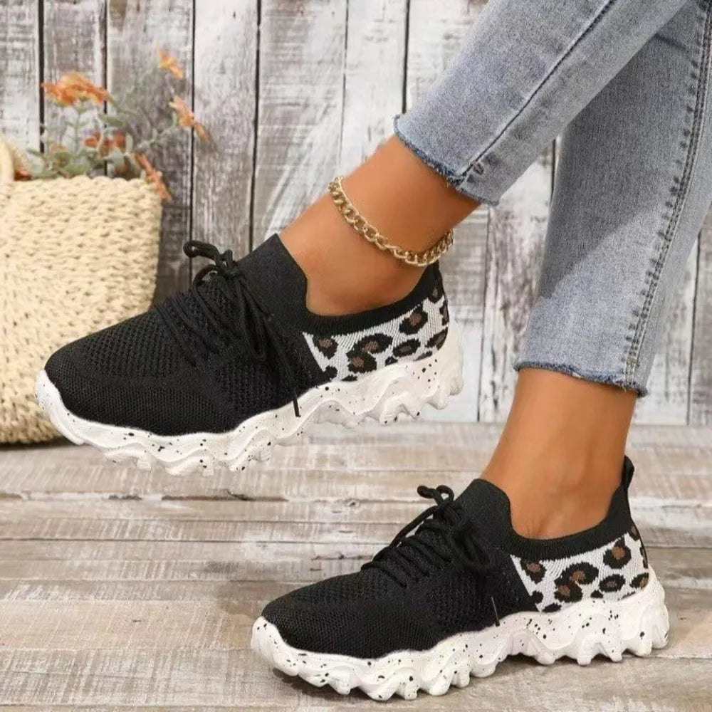 leopard-mesh-athletic-sneakers-front-view-women-shoes