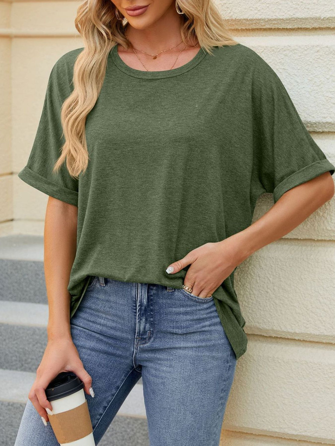 casual-loose-fit-rolled-sleeve-tshirt-front-view-womens-fashion
