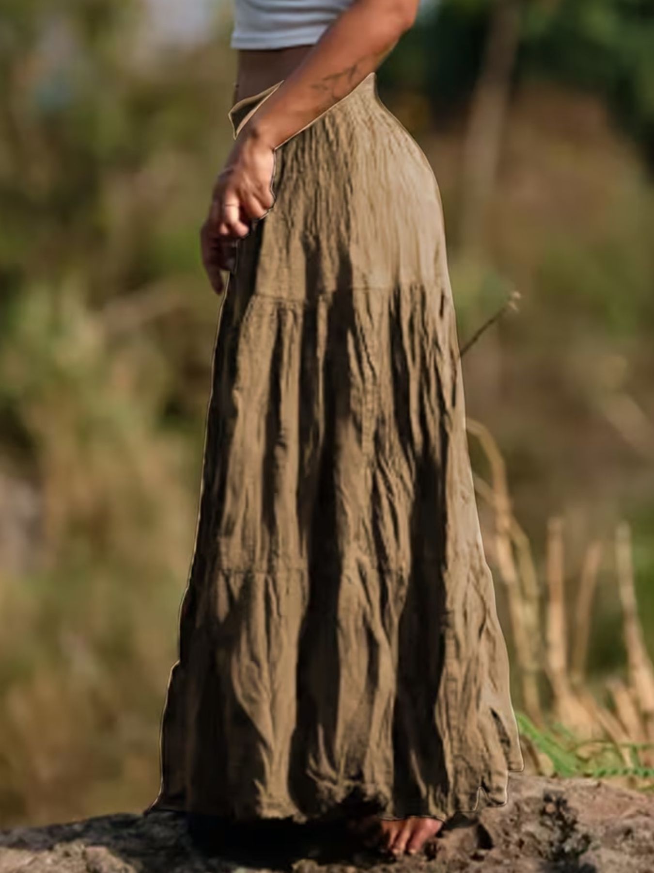 tiered-maxi-skirt-women-back-view-comfortable-style