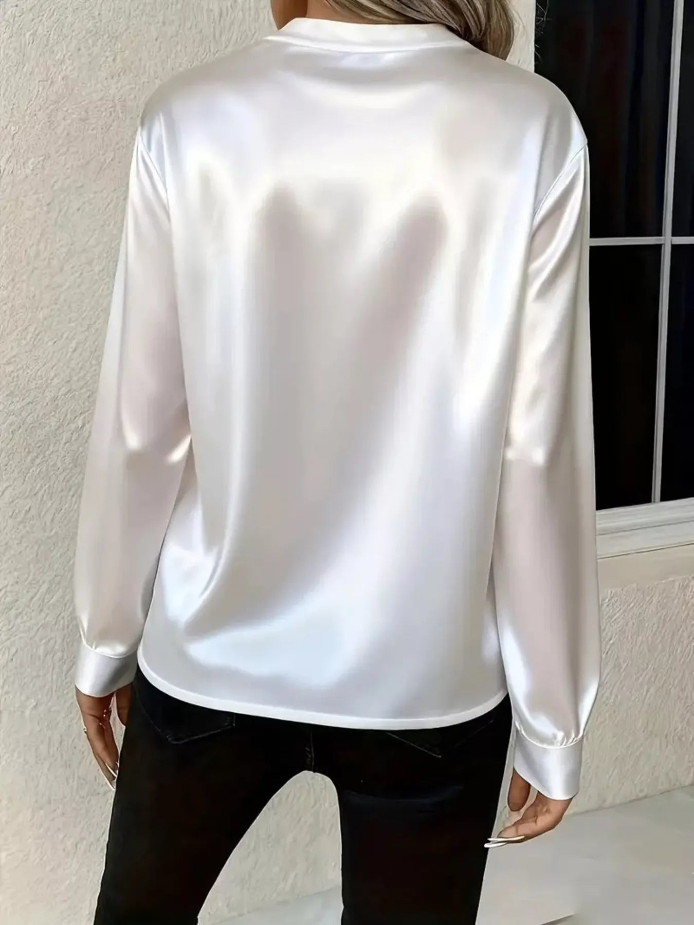 notched-neck-long-sleeve-blouse-back-view-comfortable-fit