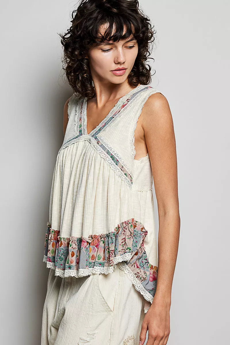pol-lace-floral-ruffled-sleeveless-top-back-view-comfortable-fit