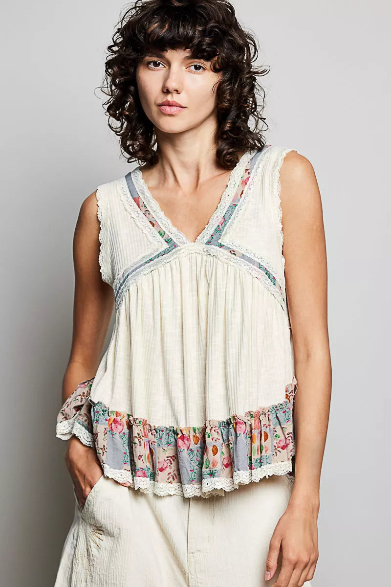 pol-lace-floral-ruffled-sleeveless-top-front-view-womens-fashion