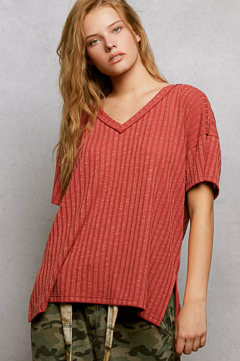 styled-pol-ribbed-v-neck-short-sleeve-tshirt-casual-outfit