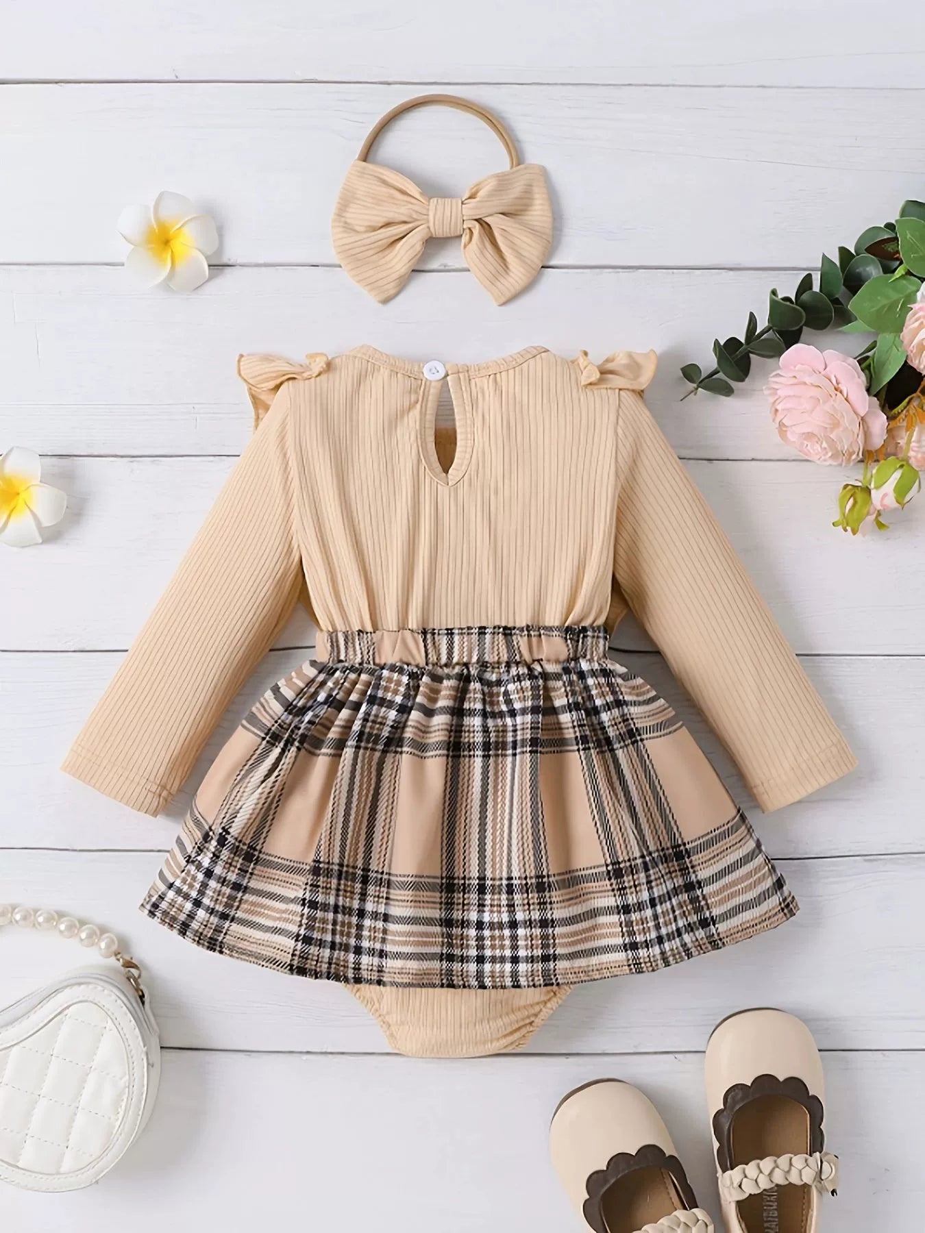 kids-ruffle-trim-plaid-dress-headband-plaid-pattern-detail