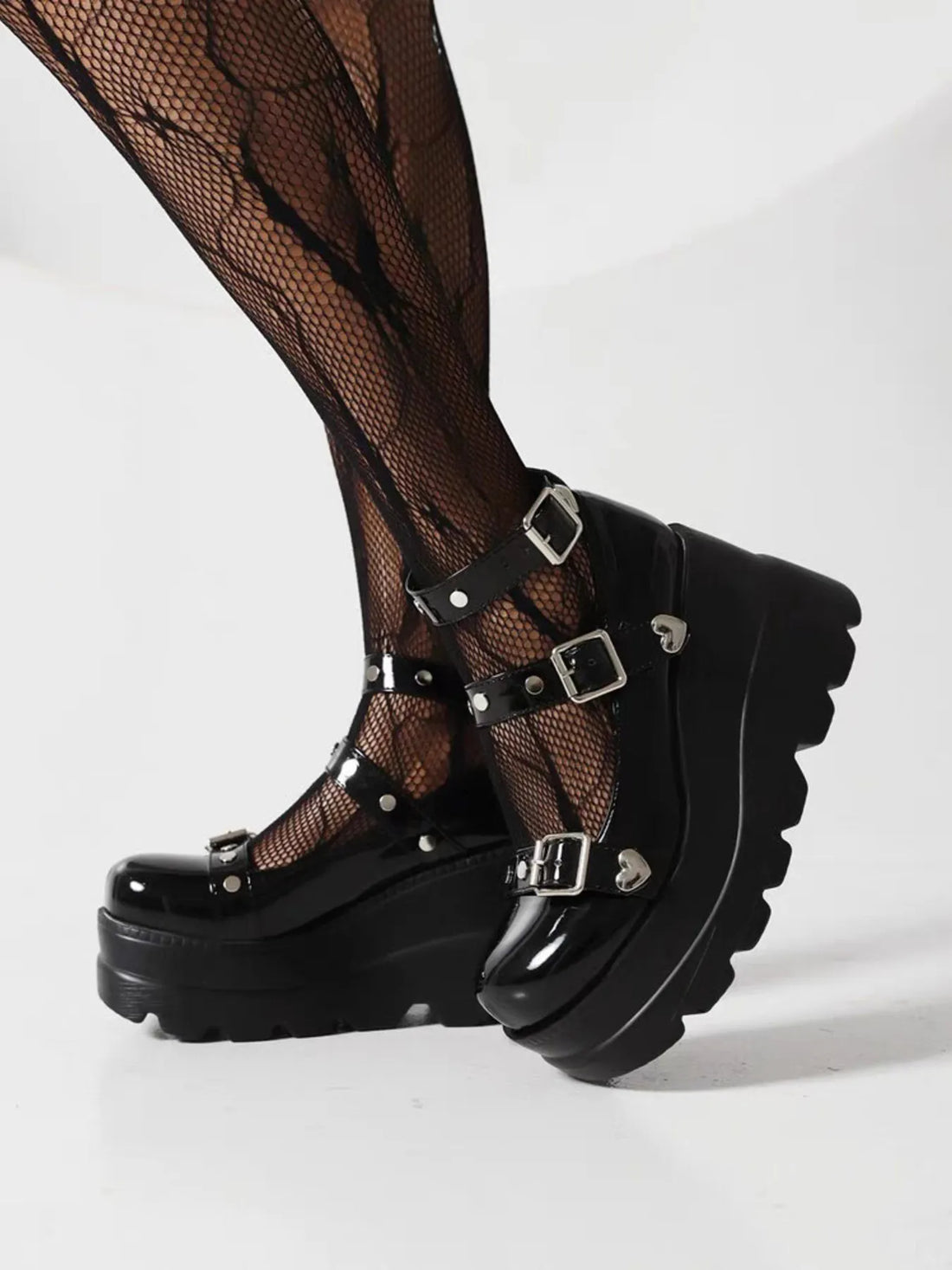platform-mary-jane-shoes-with-triple-buckle-straps-front-view-womens-footwear