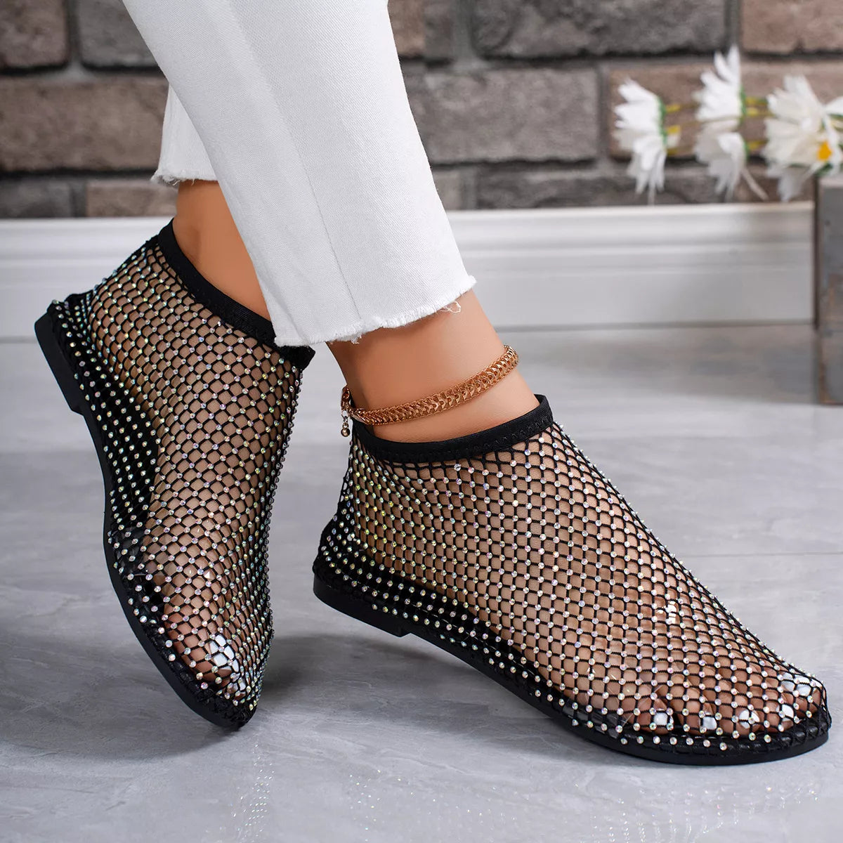 rhinestone-hollow-out-sandals-front-view-womens-footwear
