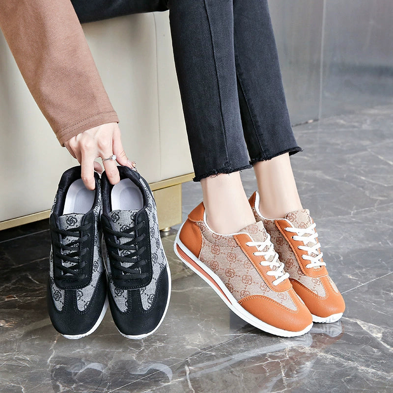 round-toe-lace-up-sneakers-women-front-view-casual-footwear