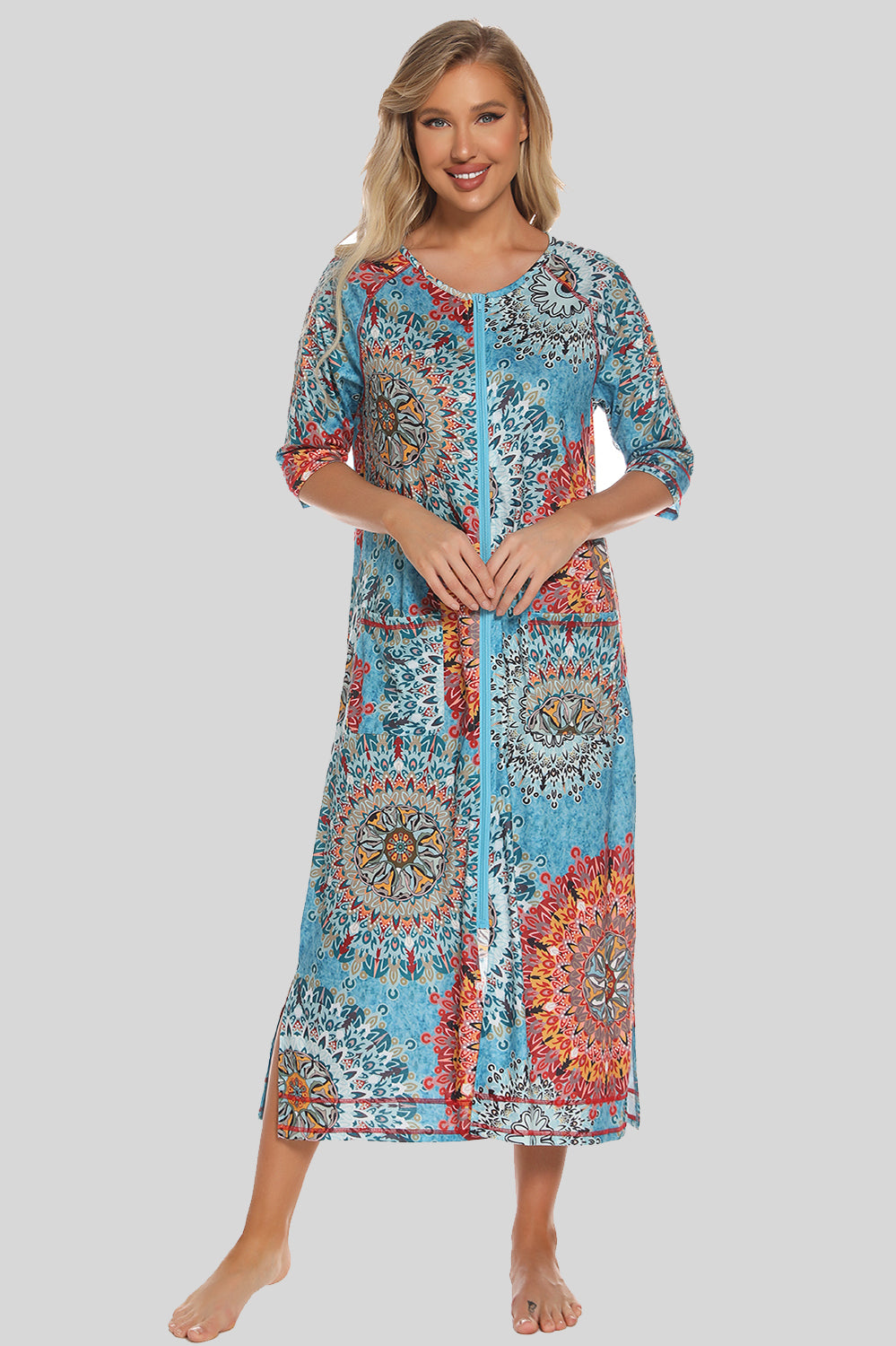 soft-fabric-printed-slit-night-dress-comfortable-sleepwear-detail