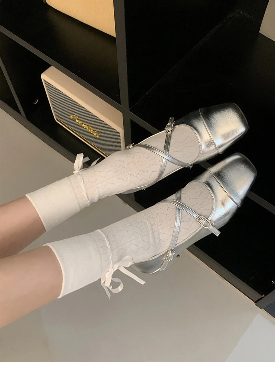  square‑toe‑mary‑jane‑block‑heels‑front‑view‑women‑fashion‑shoe