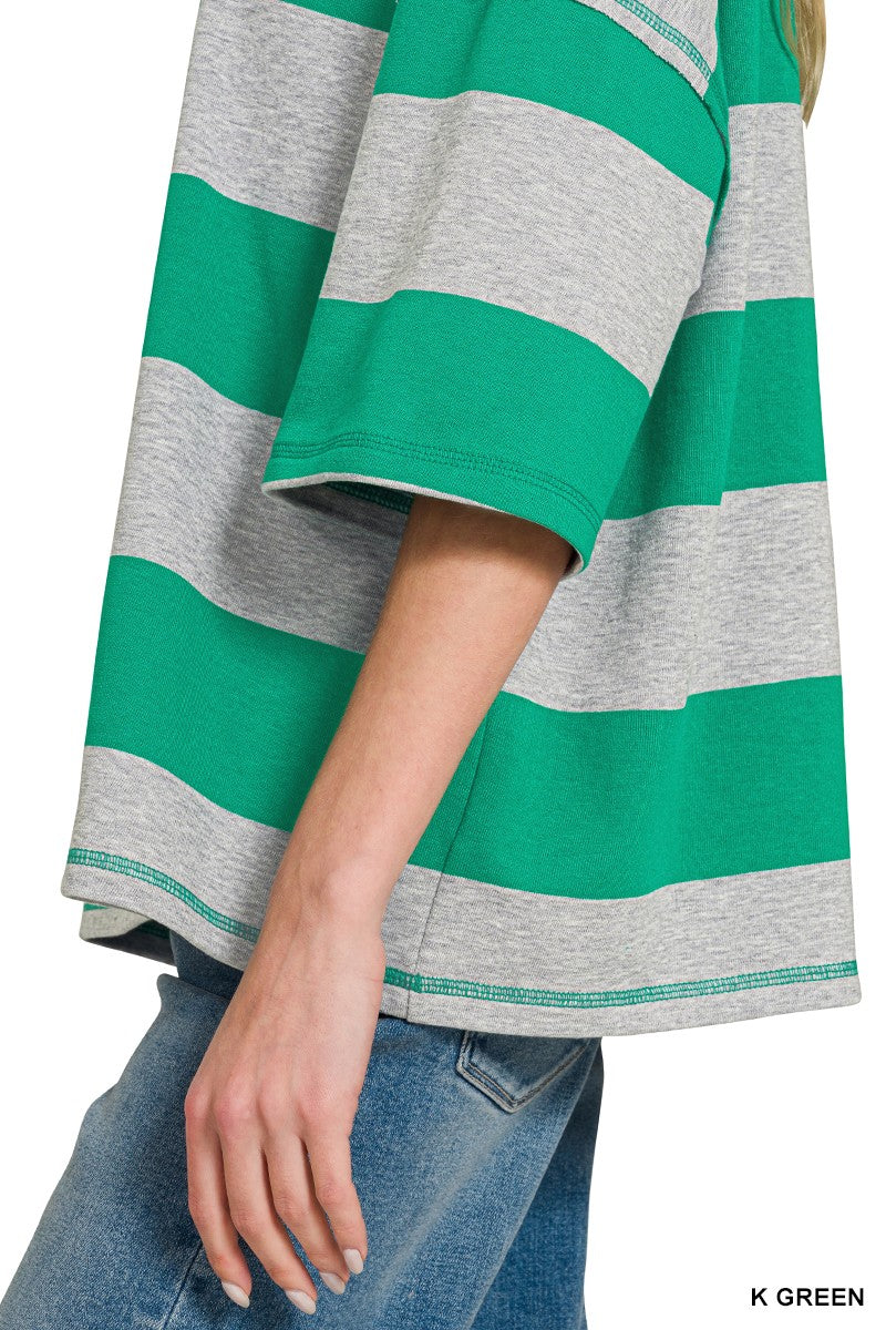 zenana-striped-shorts-detail-elastic-waist-comfortable-fit
