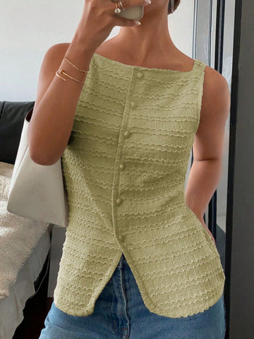 textured-button-front-tank-top-front-view-womens-fashion