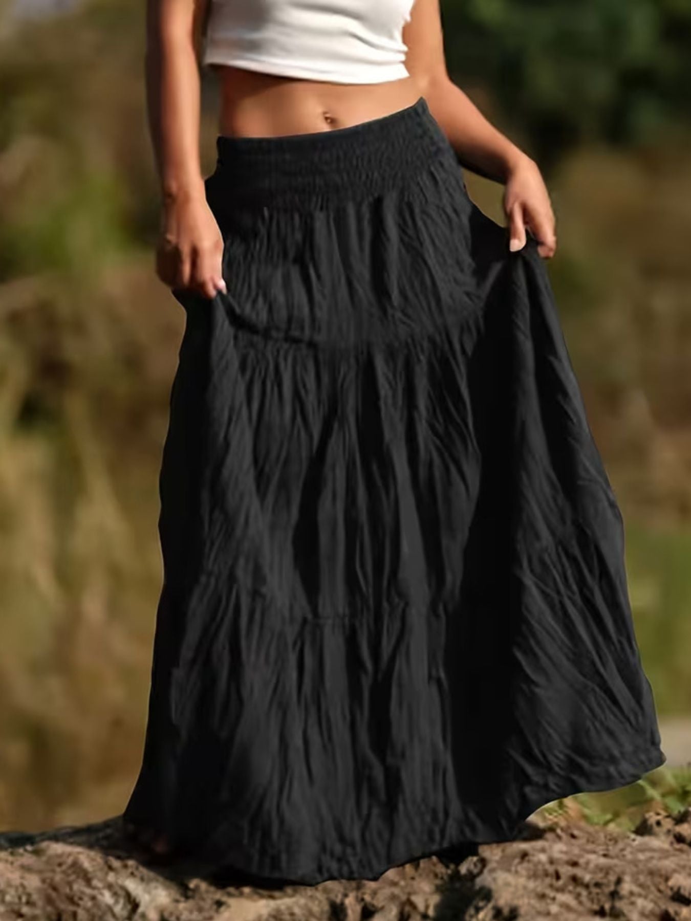 close-up-tiered-maxi-skirt-layer-detail-flowy-fabric