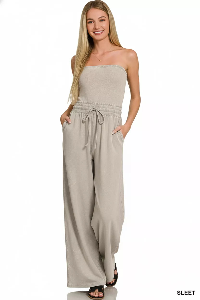 zenana-acid-washed-strapless-jumpsuit-front-view-womens-fashion