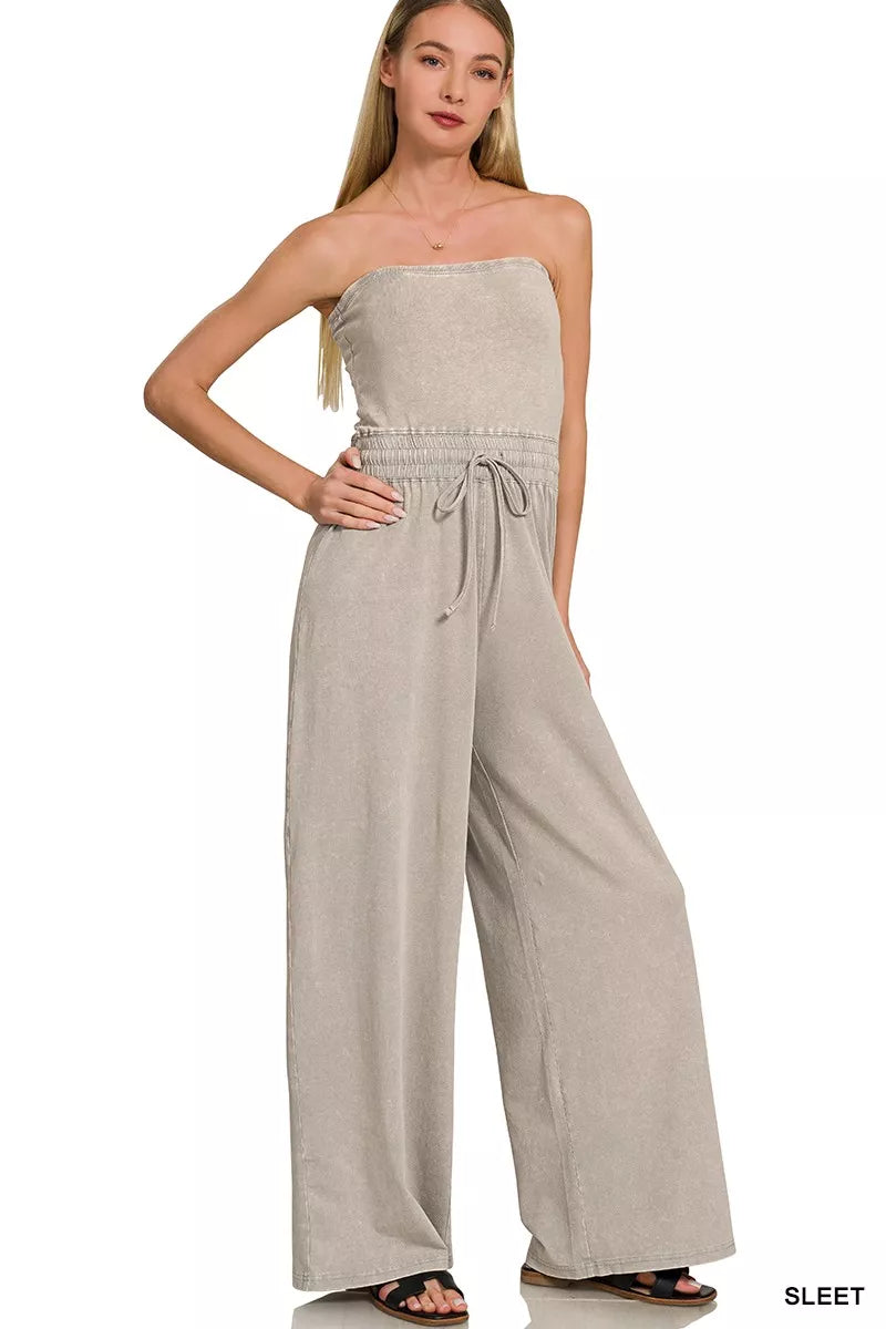 zenana-acid-washed-strapless-jumpsuit-front-view-womens-fashion