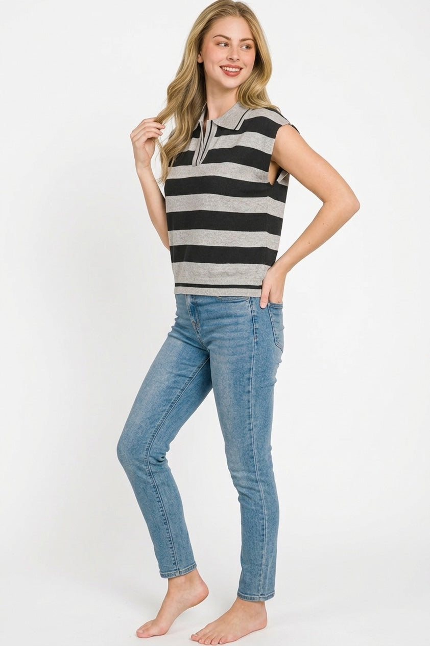 zenana-striped-collared-sweater-vest-back-view-comfortable-fit